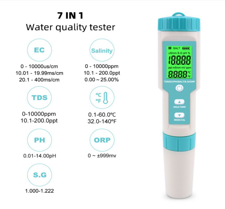7 in 1 Water Quality Testing Meter - Image 7